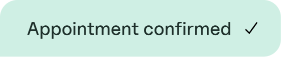 Appointment confirmed